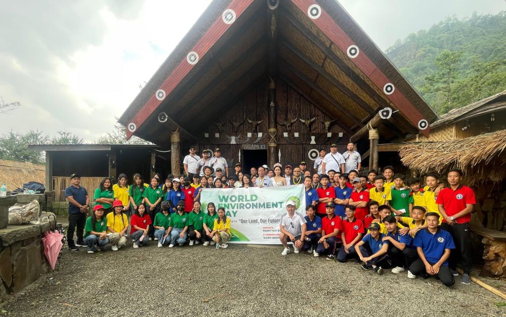 Naga Heritage Village, Kisama clean-up and tree plantation drive was taken up on June 5. (Morung Photo)